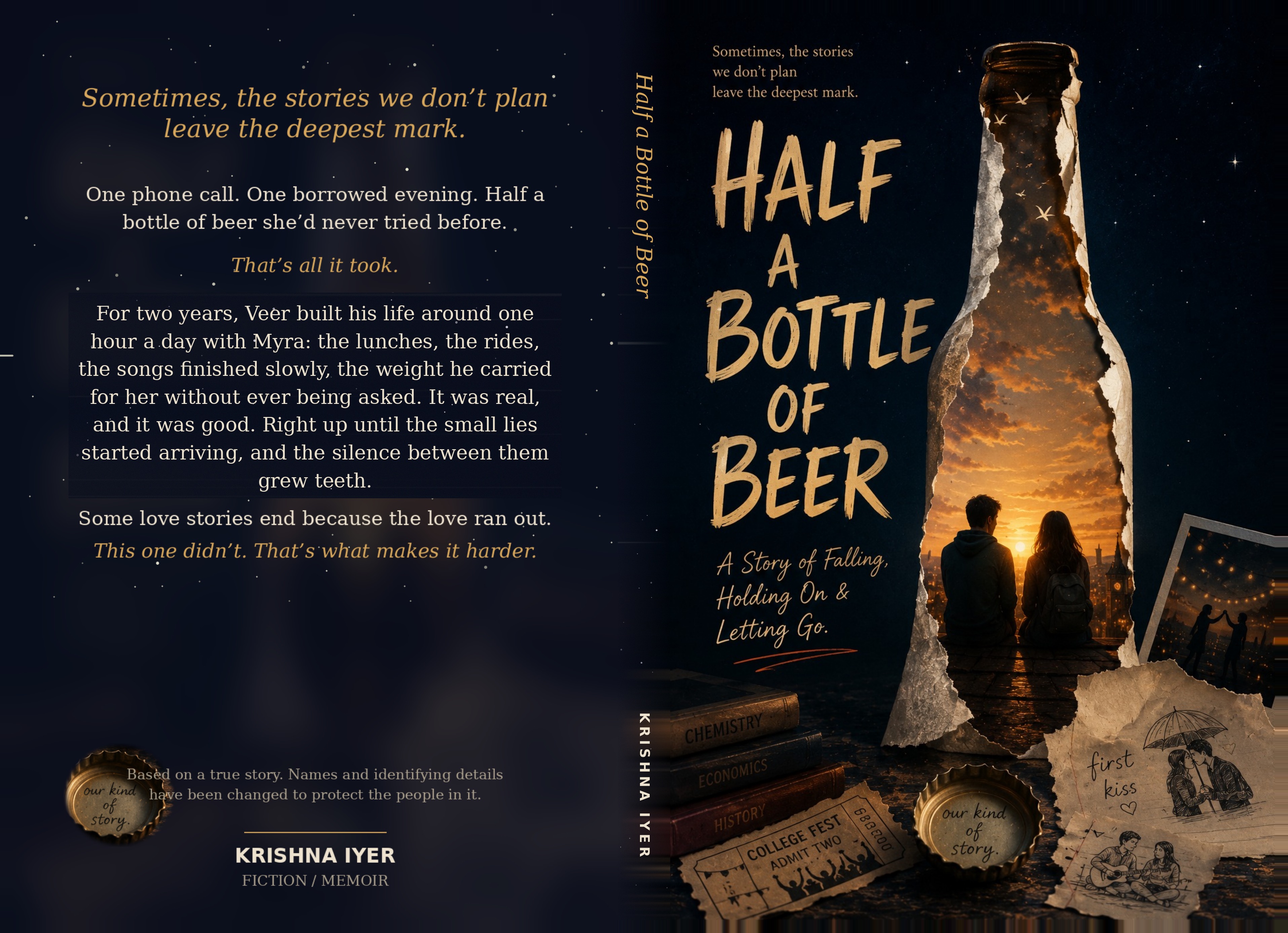 Book cover of Half a Bottle of Beer by Krishna Iyer